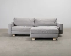 Adea Rest 3-sits soffa med fotpall grå