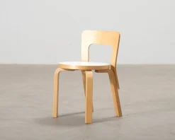 Artek N65 barnstol björk / vit laminat