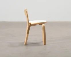 Artek N65 barnstol björk / vit laminat