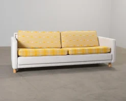 Artek 550 3-sits bäddsoffa ljusgrå / gul