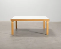 Artek soffbord 125 x 125 cm björk / vit laminat