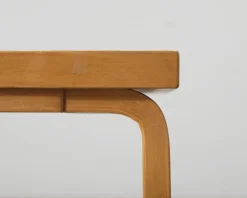 Artek soffbord 125 x 125 cm björk / vit laminat