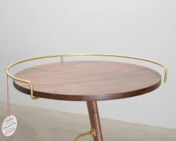Audo Copenhagen Umanoff sidobord ø 60 cm valnöt / mässing