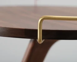 Audo Copenhagen Umanoff sidobord ø 60 cm valnöt / mässing