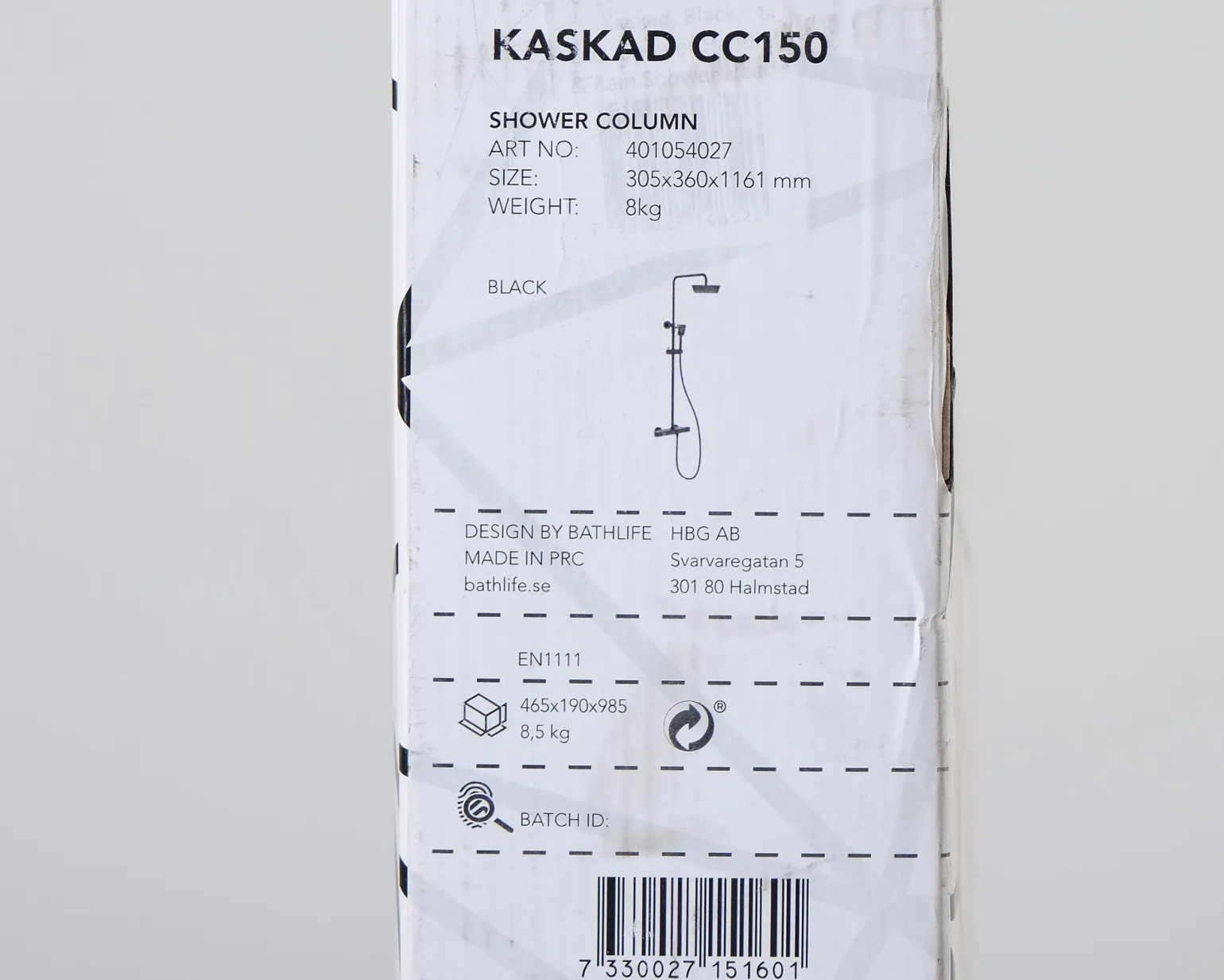 Bathlife Kaskad takduschset cc150