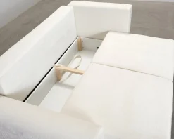 Bella 3-sits bäddsoffa med divan vit