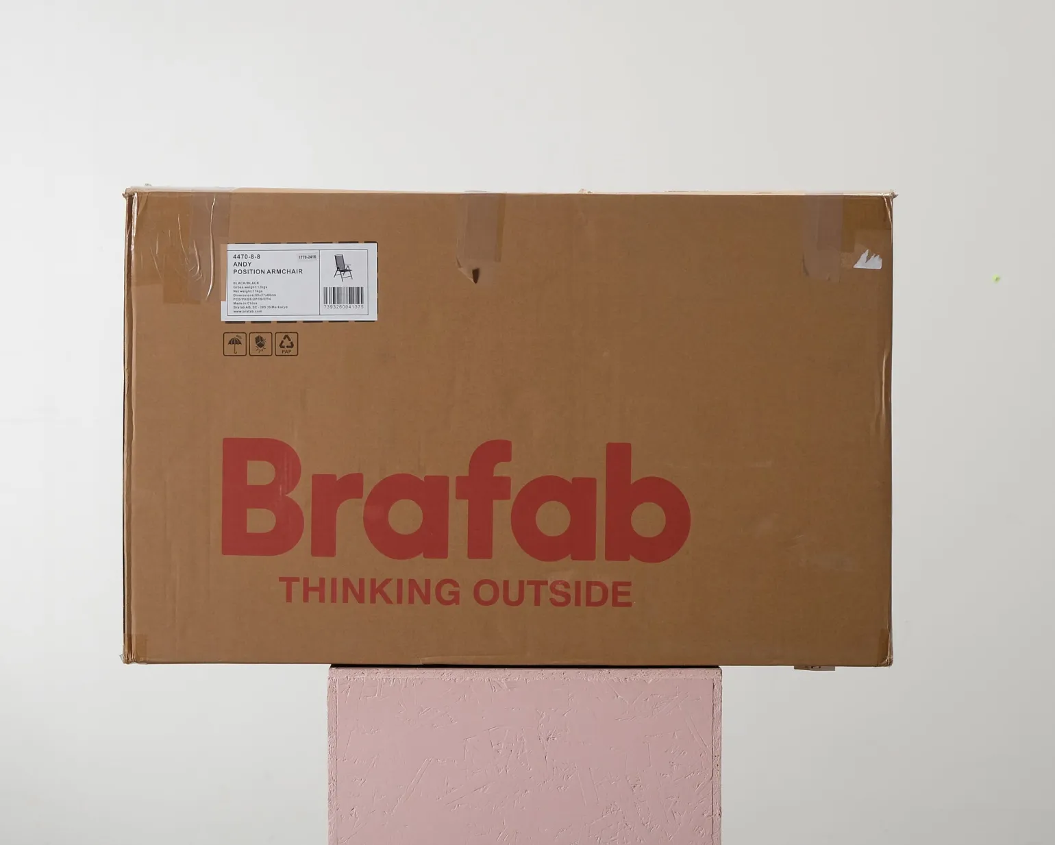 Brafab Andy utomhusstol svart / teak
