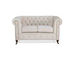 Chesterfield Deluxe 2-sits soffa beige