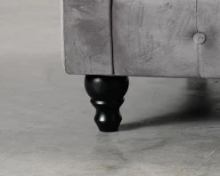 Chesterfield Lyx 3-sits soffa grå