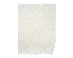 Classic Collection Pläd Rope filt 130 x 170 cm vit