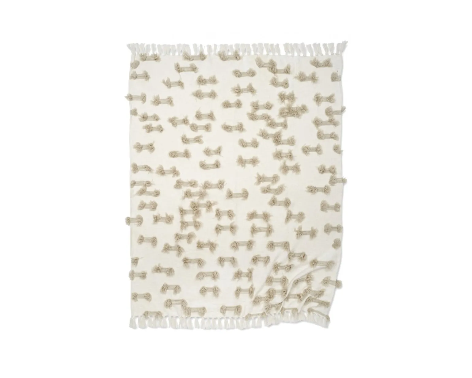 Classic Collection Pläd Rope filt 130 x 170 cm vit