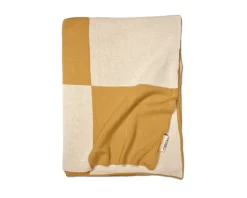 Classic Collection Pläd Square filt 130 x 170 cm gul