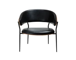 Dan-Form Crib loungestol svart / valnöt