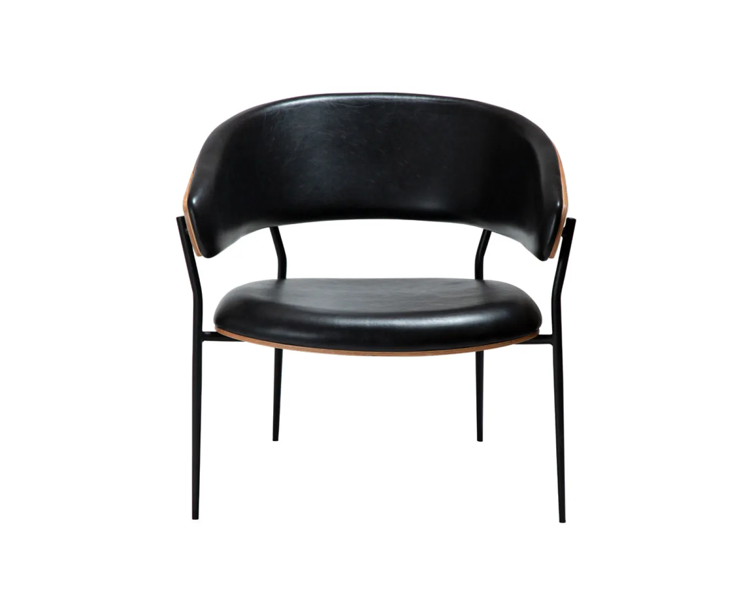Dan-Form Crib loungestol svart / valnöt