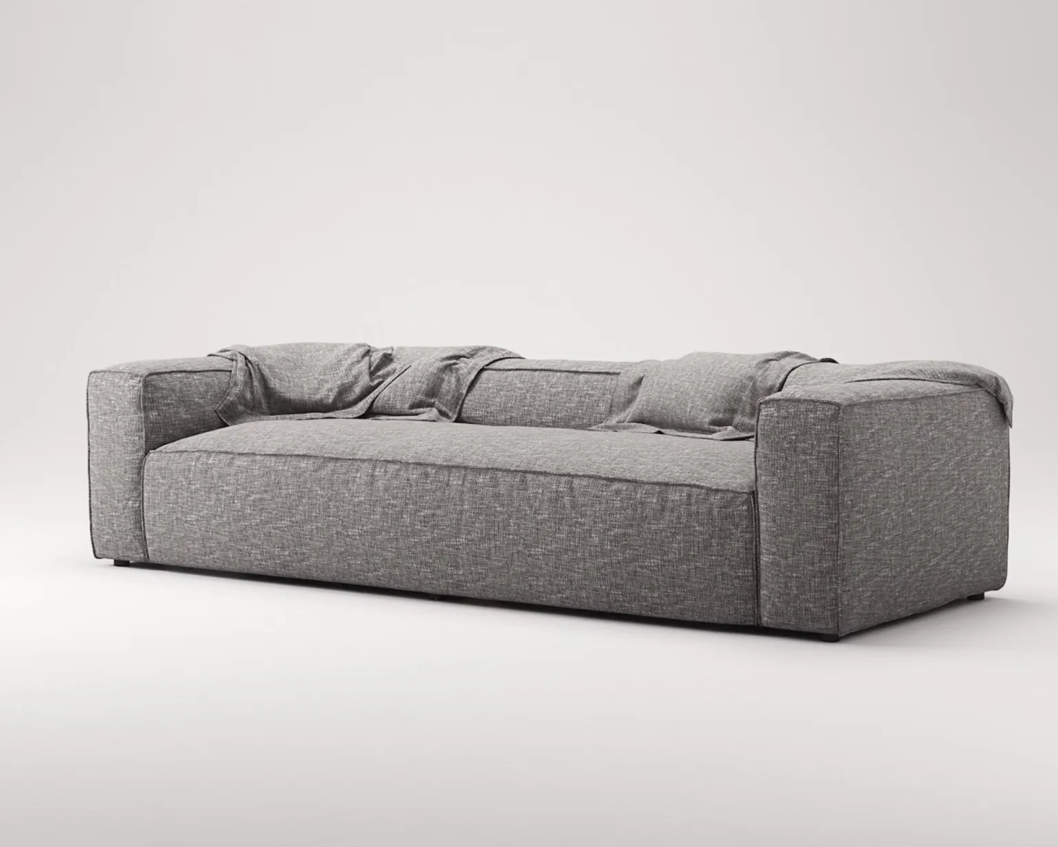 Decotique Grand 3-sits soffa grå