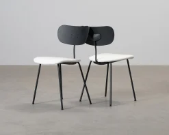 Decotique Habit matstol svart / vit, set om 2