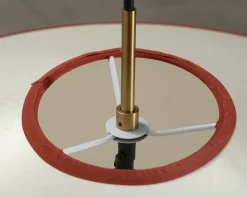 Edgeform Tafta pendellampa ø 65 cm röd / naturvit