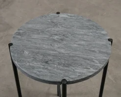 FeelDesign Bistro sidobord ø 38 cm grå marmor