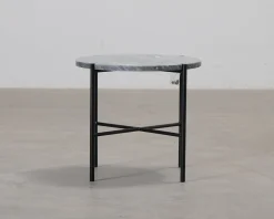 FeelDesign Bistro soffbord ø 44 cm grå marmor