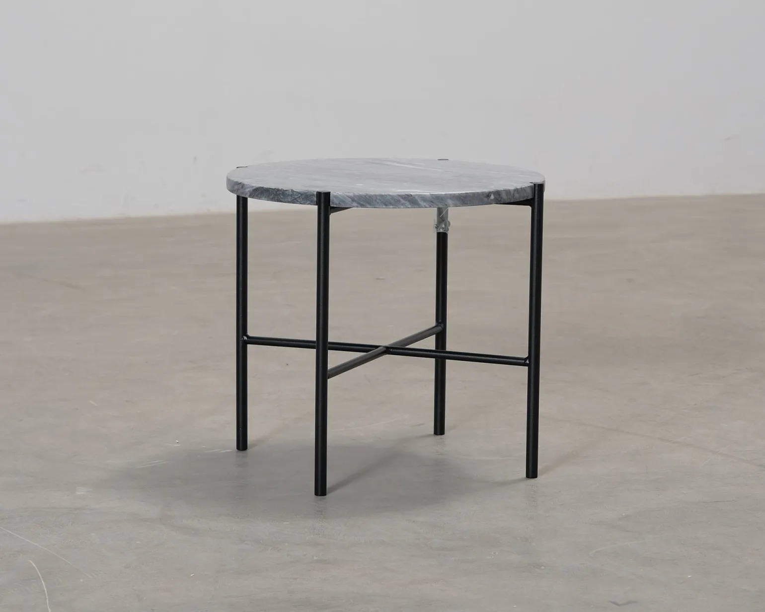 FeelDesign Bistro soffbord ø 44 cm grå marmor