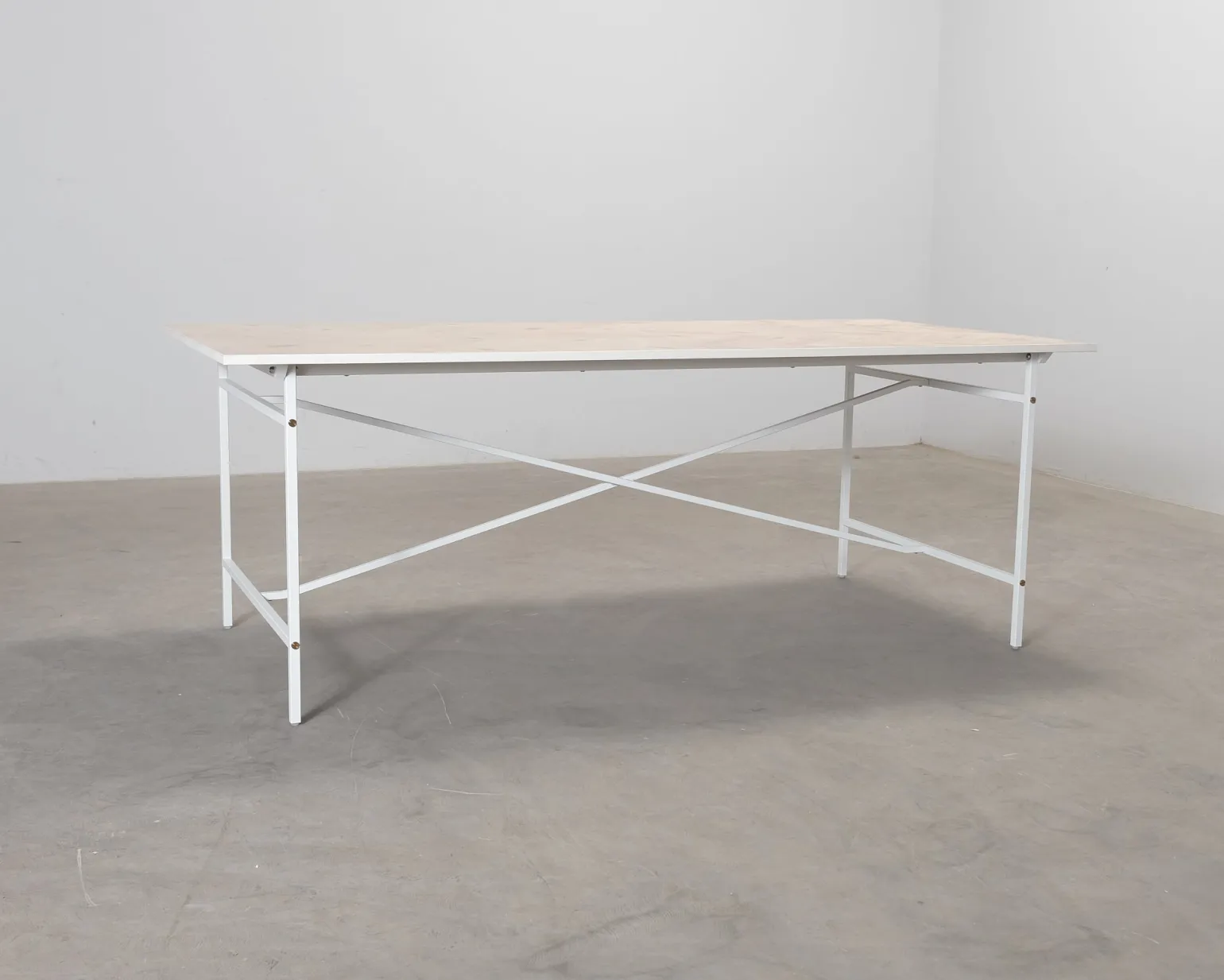 FeelDesign Cliff matbord 200 cm vit / ek
