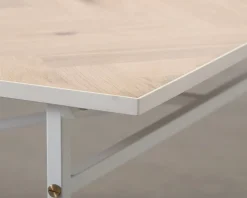 FeelDesign Cliff matbord 200 cm vit / ek