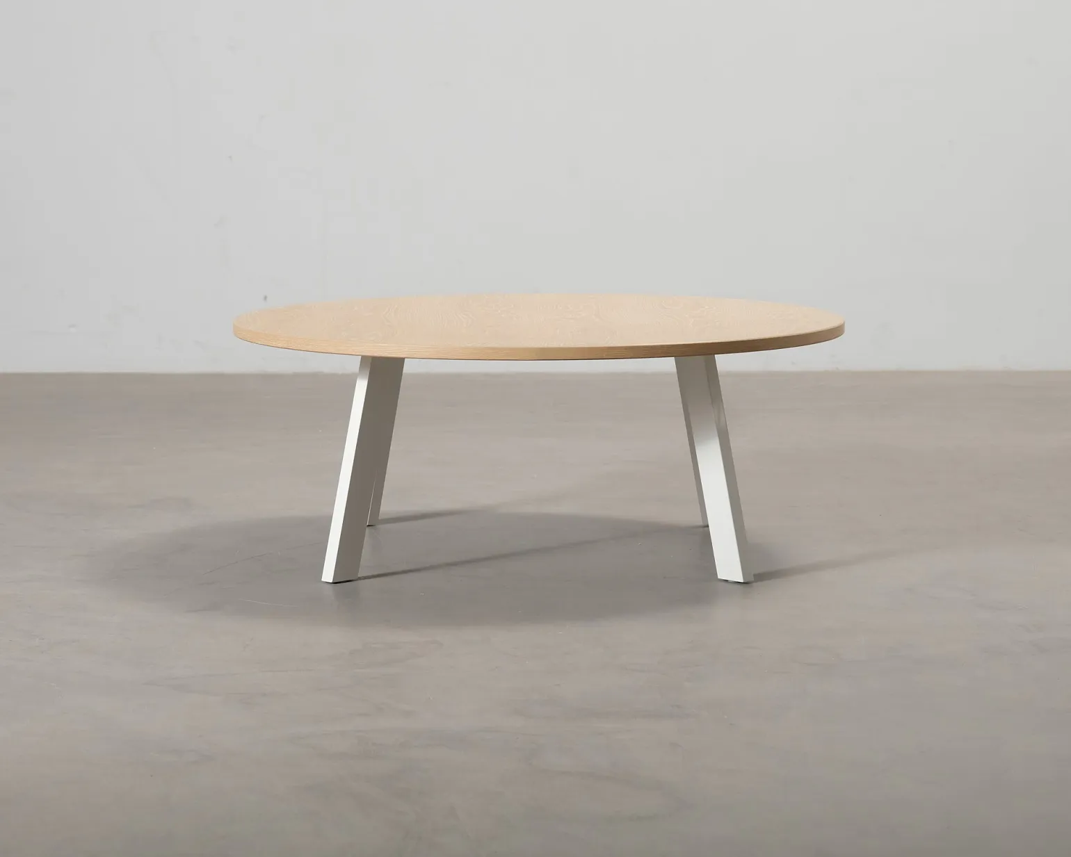 FeelDesign Freddy soffbord ø 115 cm oak / vit