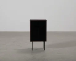 FeelDesign Straight nattduksbord svart / mörkbrun