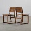Feel Design Stripe trädgårdsstol teak, set om 2