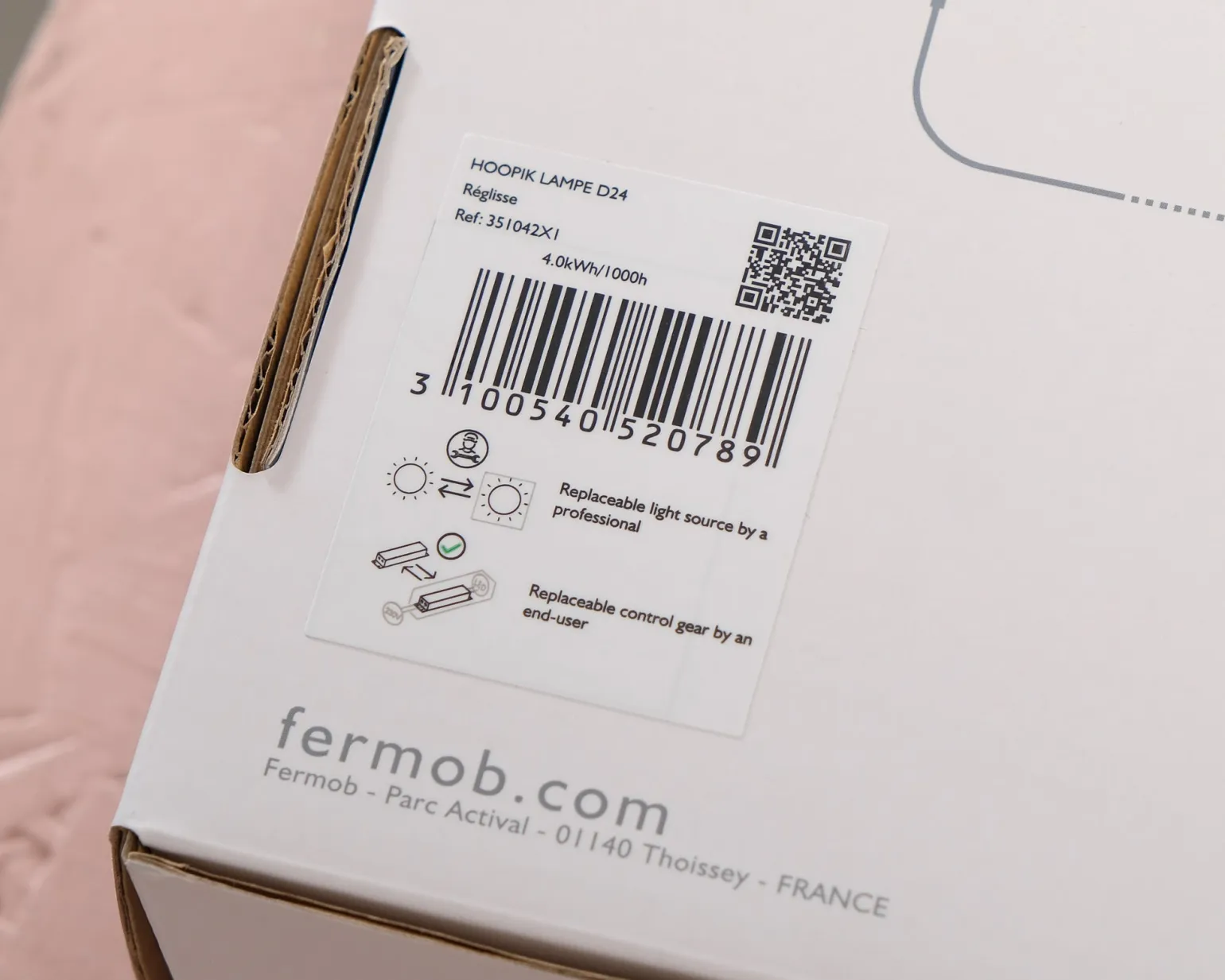 Fermob Hoopik bärbar lampa svart
