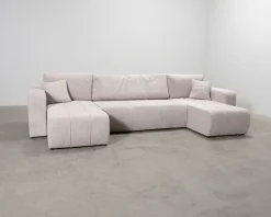 Flo 4-sits bäddsoffa med divan beige