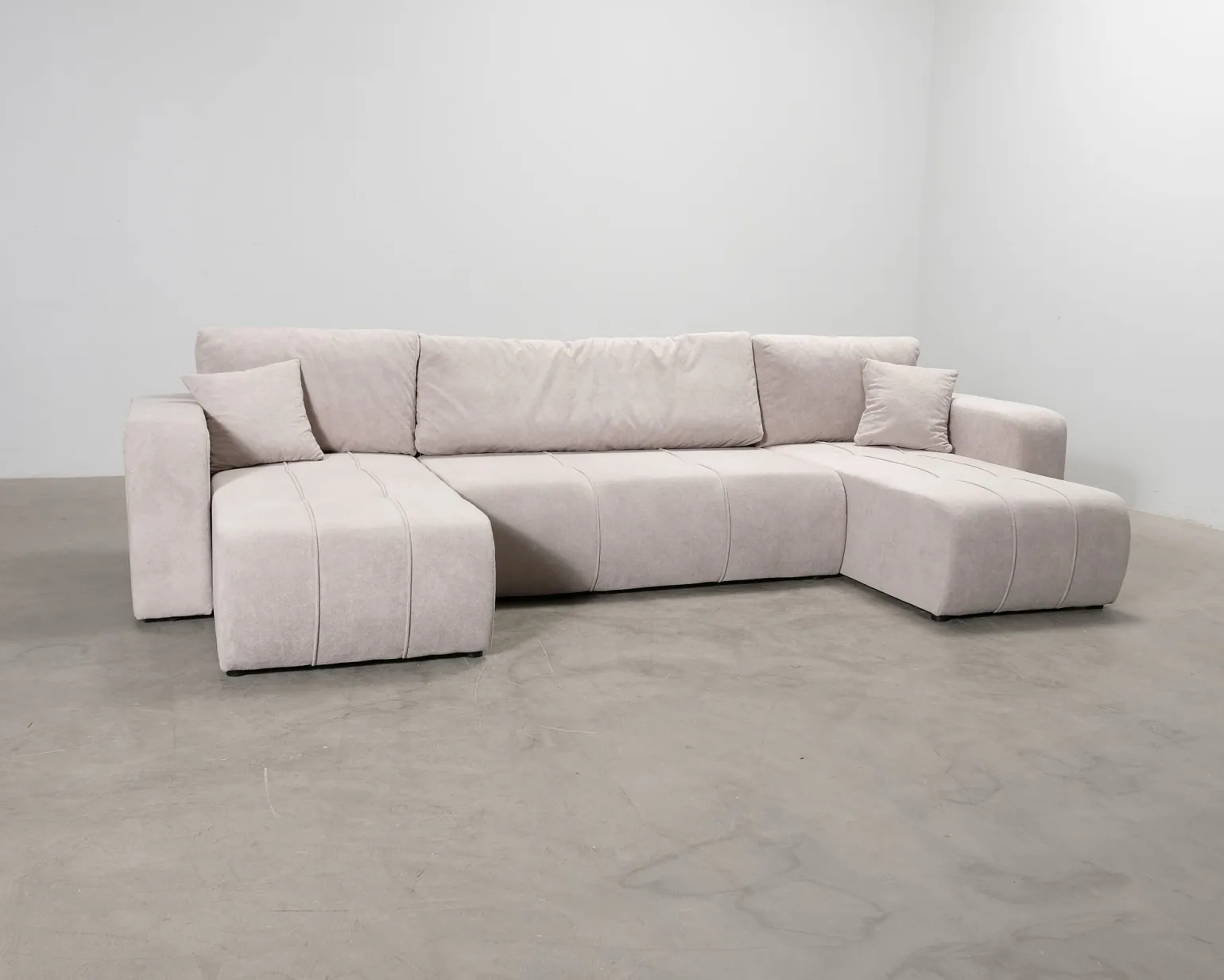 Flo 4-sits bäddsoffa med divan beige