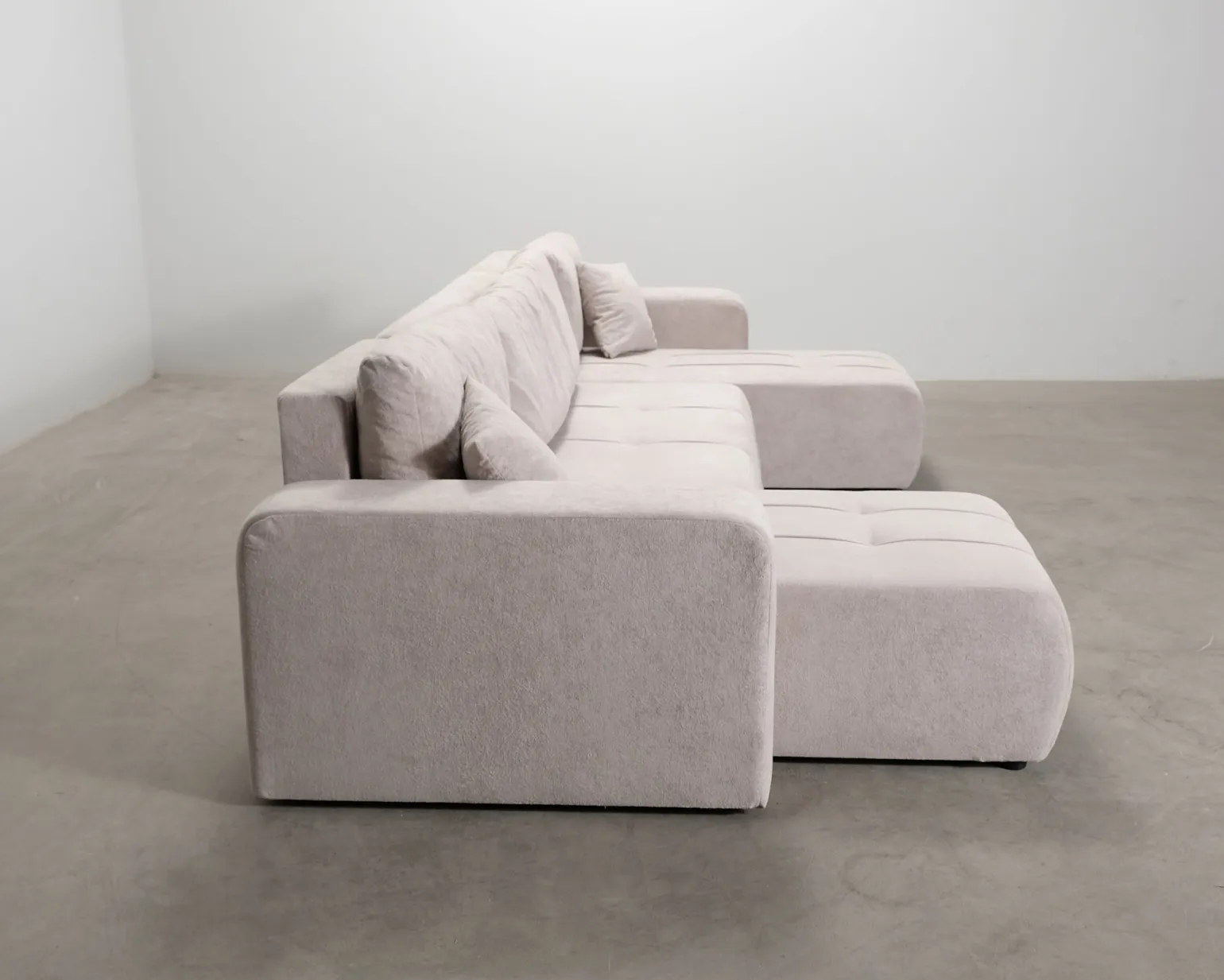 Flo 4-sits bäddsoffa med divan beige