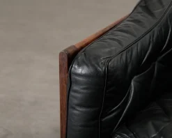Futura Möbler Monte Carlo 3-sits vintage soffa svart läder