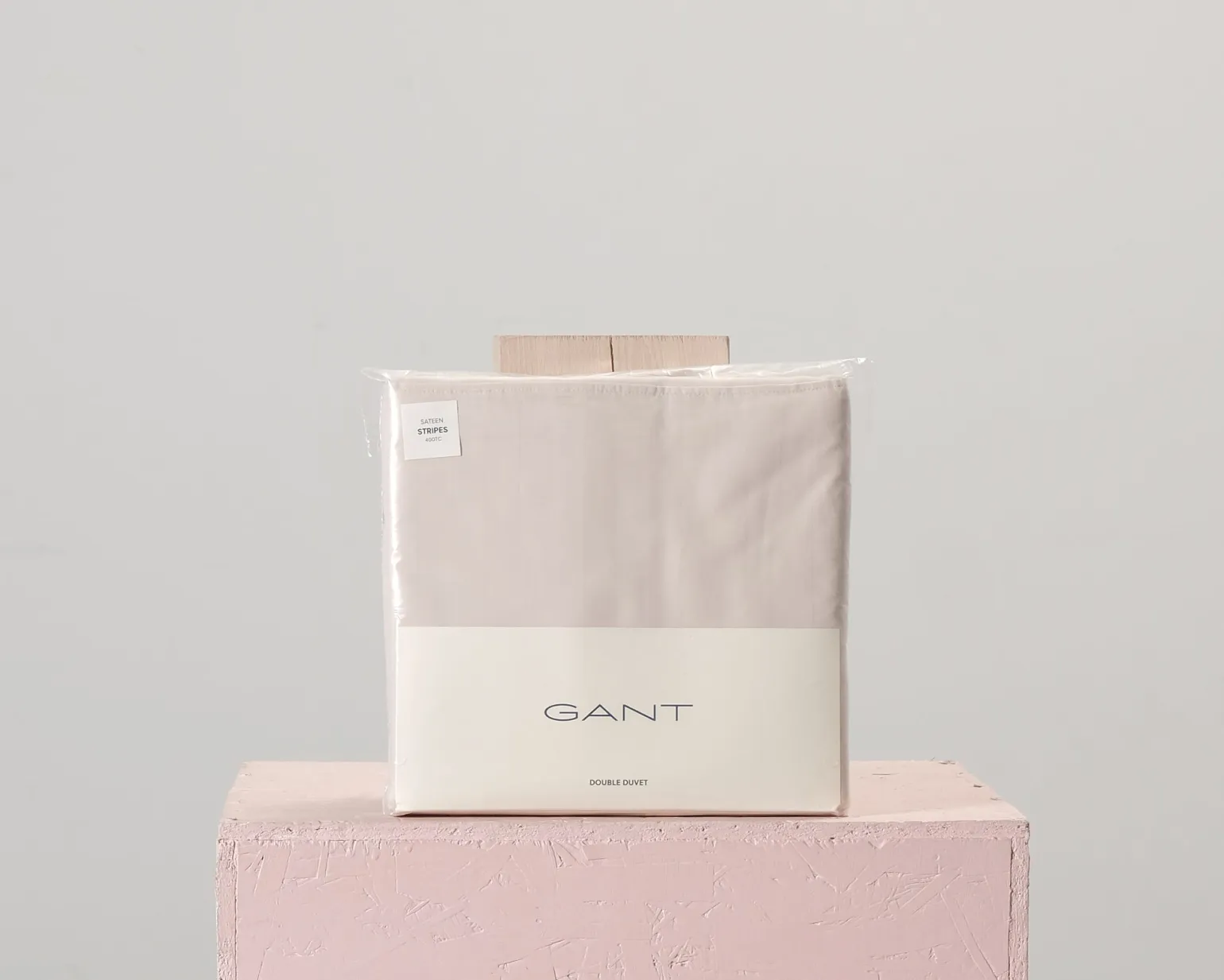 GANT Sateen Stripes påslakan 220 x 220 cm beige