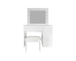 Glow sminkbord med stol vit