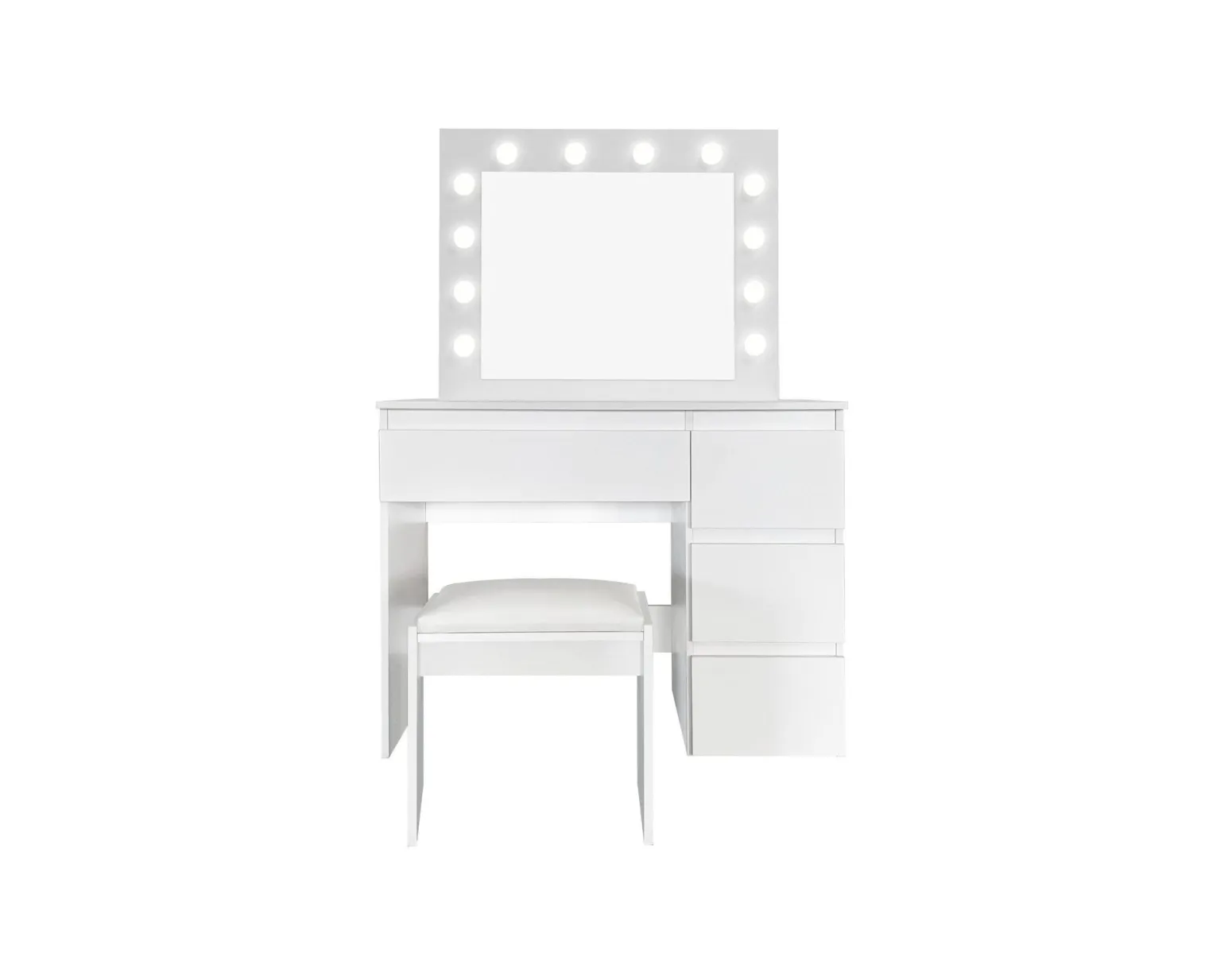 Glow sminkbord med stol vit