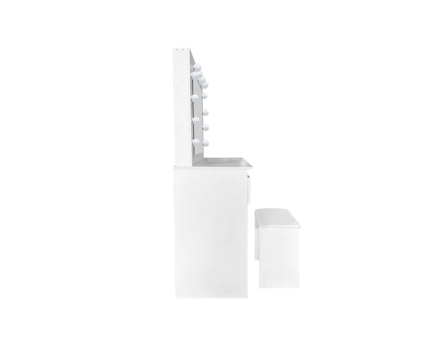 Glow sminkbord med stol vit