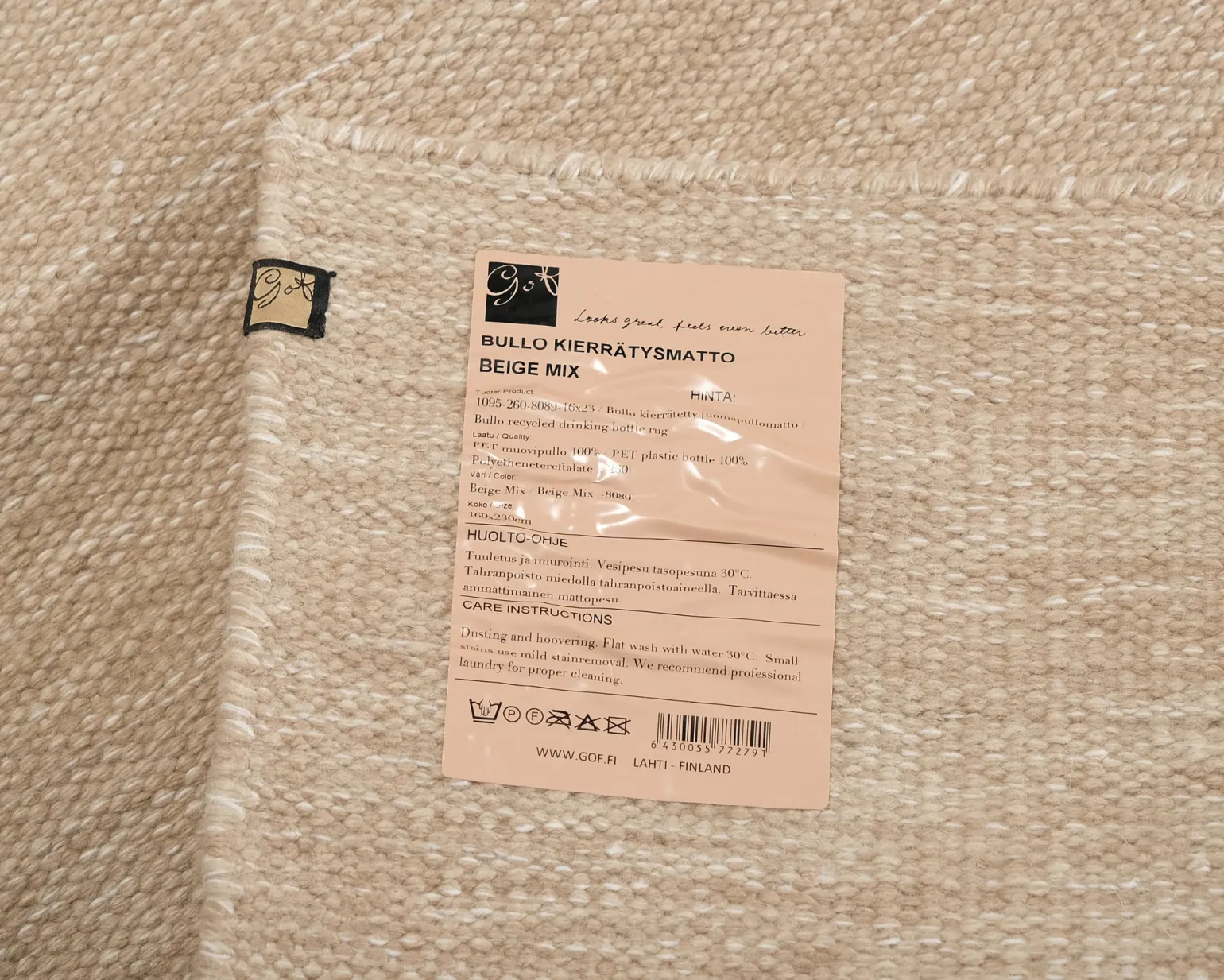 GOF Bullo Mele matta 160 x 230 cm beige
