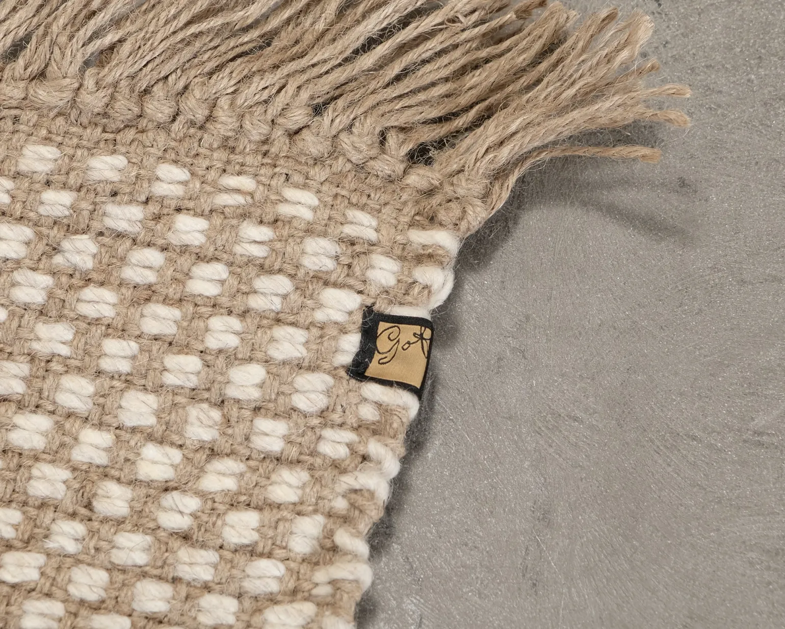GOF Moonlight ull / jute matta 170 x 240 cm beige