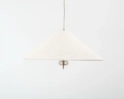 Gubi 1967 pendellampa mässing / canvas