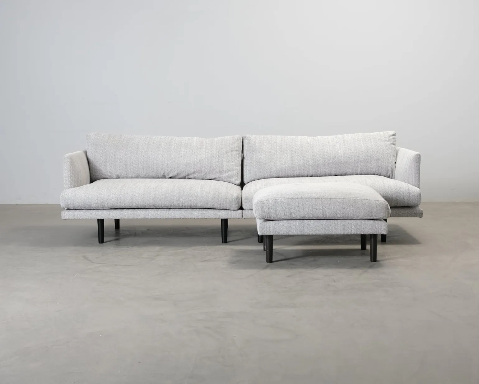 Homeline 4-sits soffa med fotpall grå