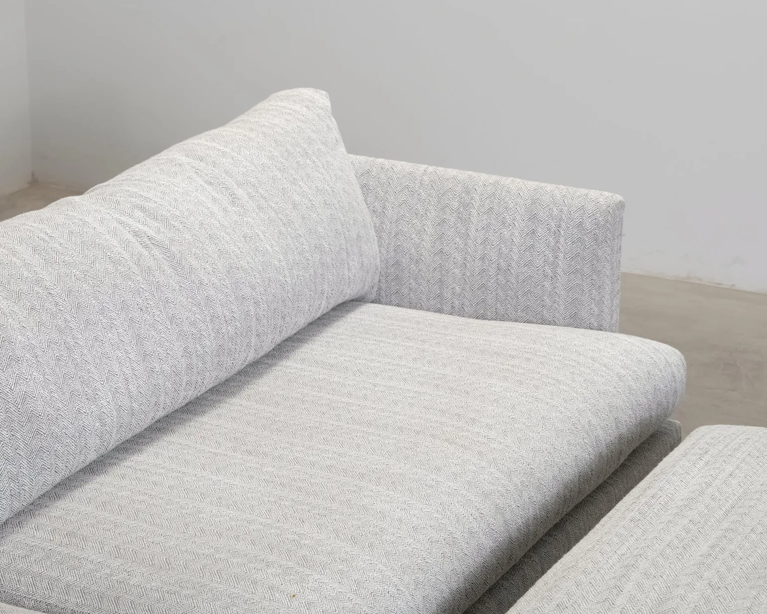 Homeline 4-sits soffa med fotpall grå