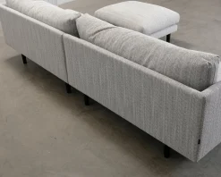 Homeline 4-sits soffa med fotpall grå
