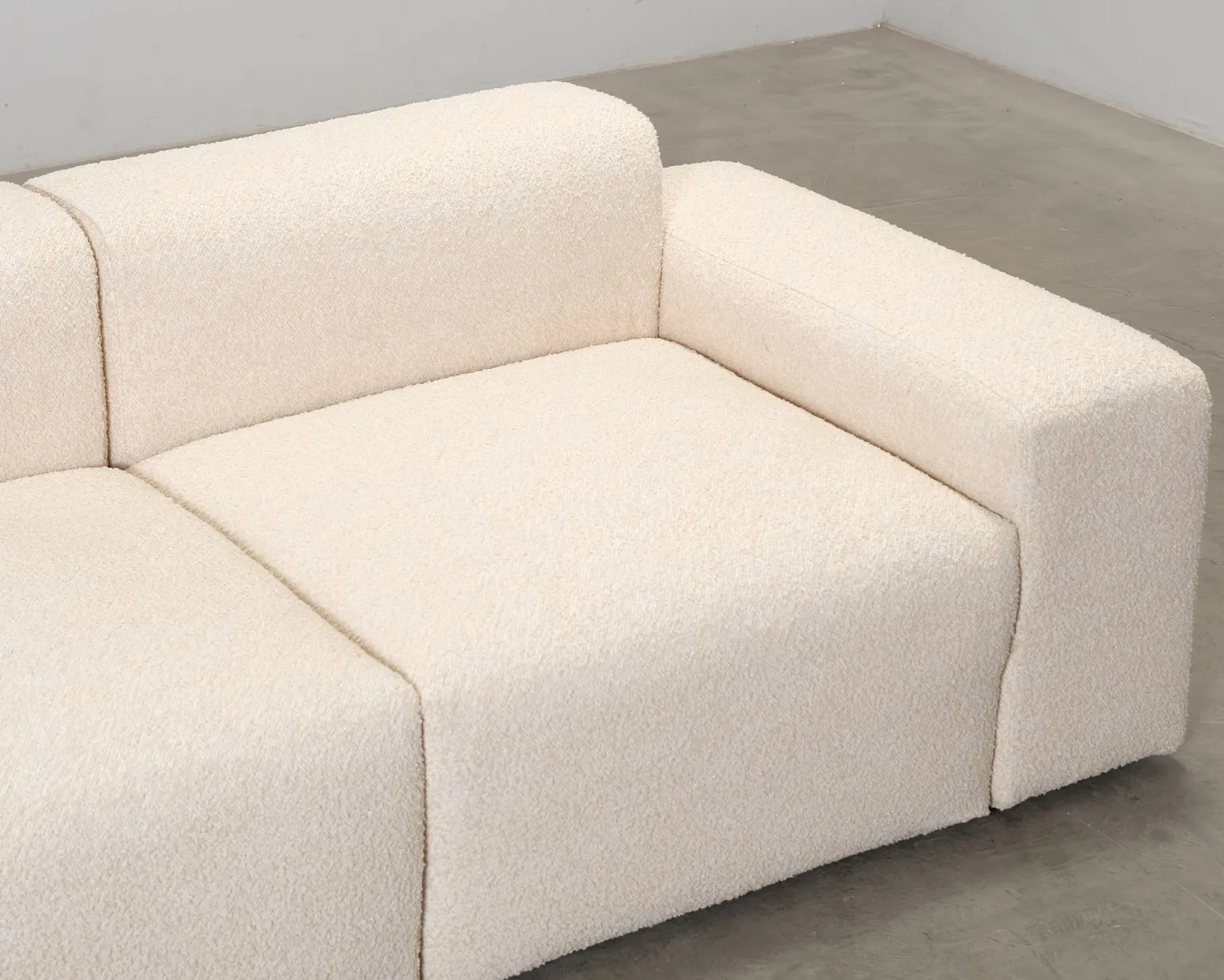 ikimakee Kamu 3-sits soffa med öppet avslut beige