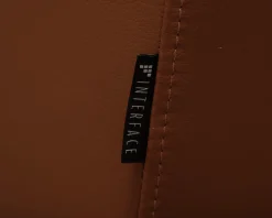 Interface fåtölj brun läder
