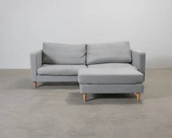 Iris 2,5-sits soffa med fotpall grå