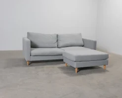 Iris 2,5-sits soffa med fotpall grå