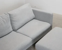 Iris 2,5-sits soffa med fotpall grå