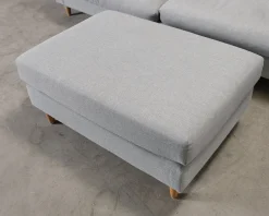 Iris 2,5-sits soffa med fotpall grå